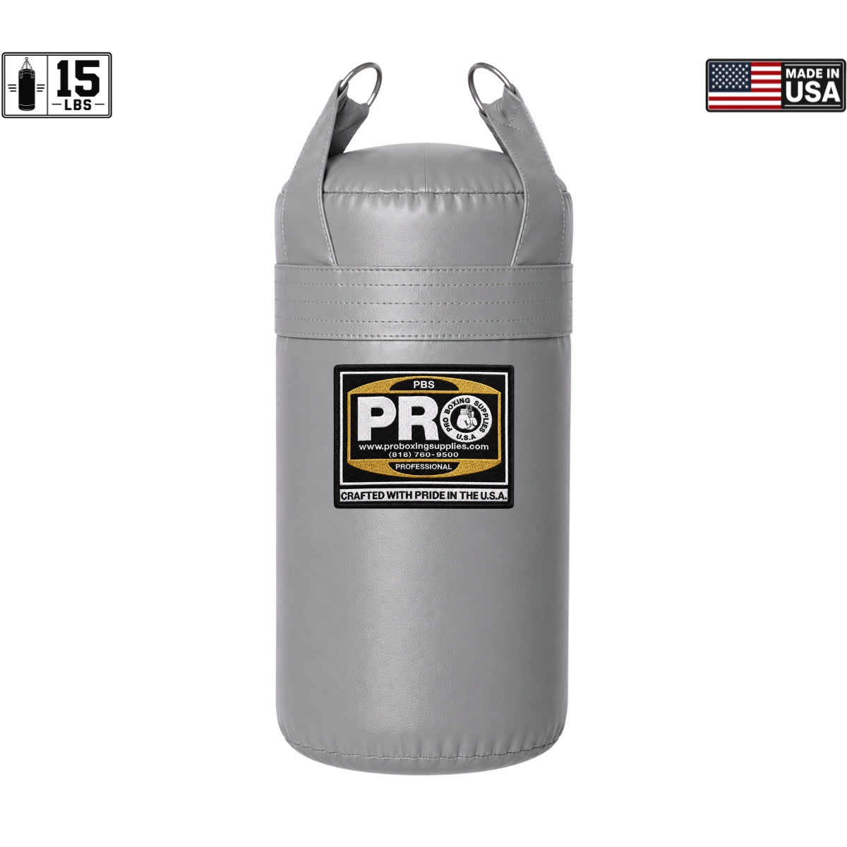 ProBoxing® 15 LBS Heavy Punching Bag - Black