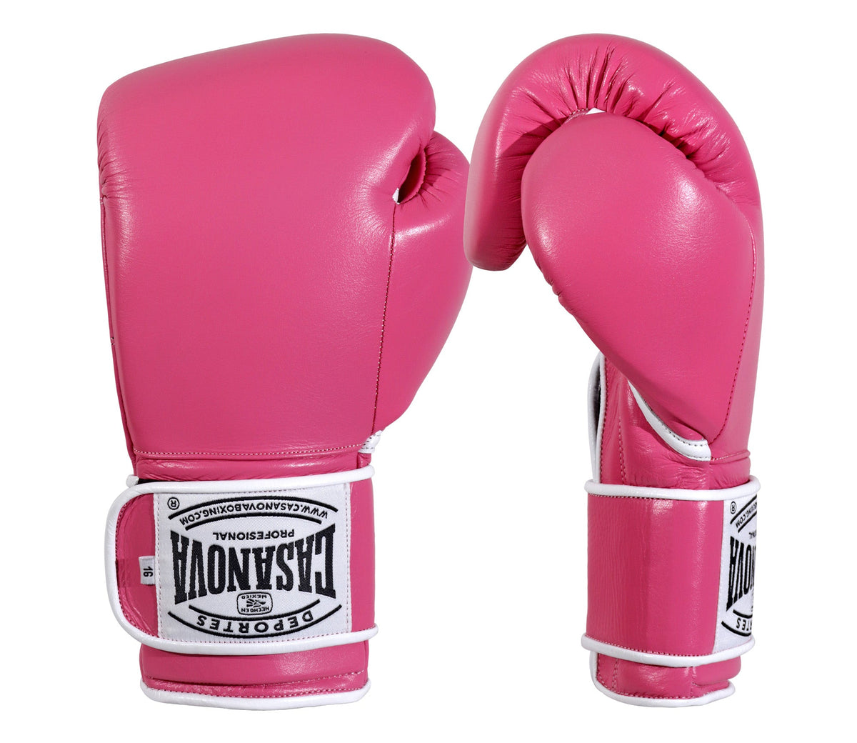 (NEW) Casanova® Boxing Professional Hook & Loop Boxing Gloves - Pink