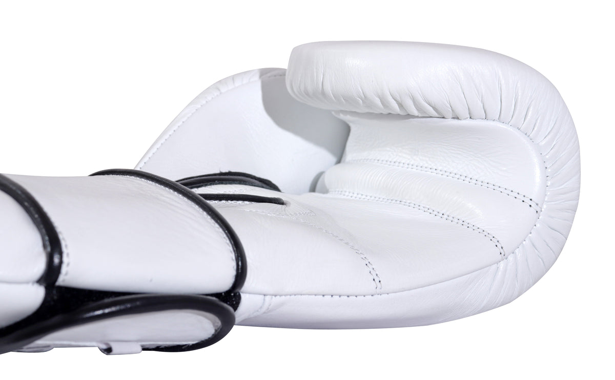 (NEW) Casanova® Boxing Professional Hook & Loop Boxing Gloves - White