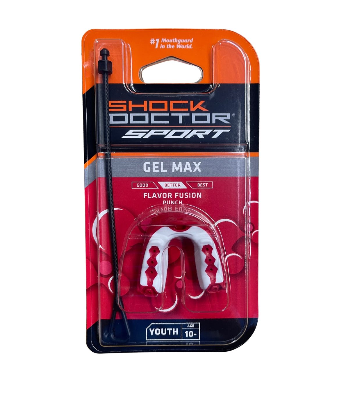 Shock Doctor - GEL MAX (Flavor Fusion Punch) Mouthguard - Red & White