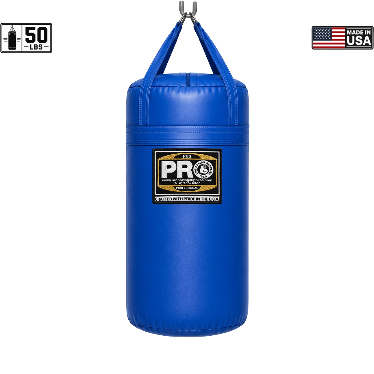 ProBoxing® 50 lbs Heavy Punching Bag - White