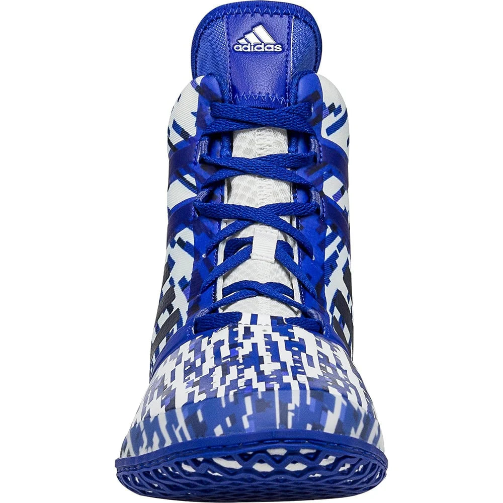 Adidas Flying Impact Wrestling Shoes - Camo Digital Print - Royal Blue
