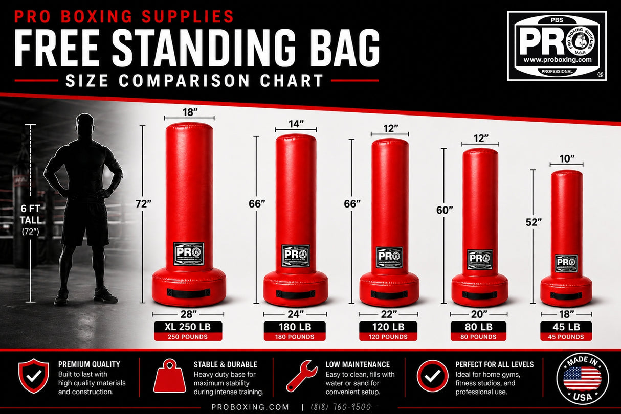 ProBoxing® 45 LBS Free Standing Bag - Black