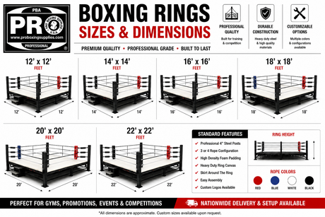 ProBoxing® Professional Boxing Ring (12' x 12' Foot) - Made in USA