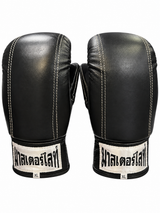 Guantes de saco Thaismai - Manoplas de cuero (Negro)