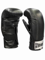 Guantes de saco Thaismai - Manoplas de cuero (Negro)