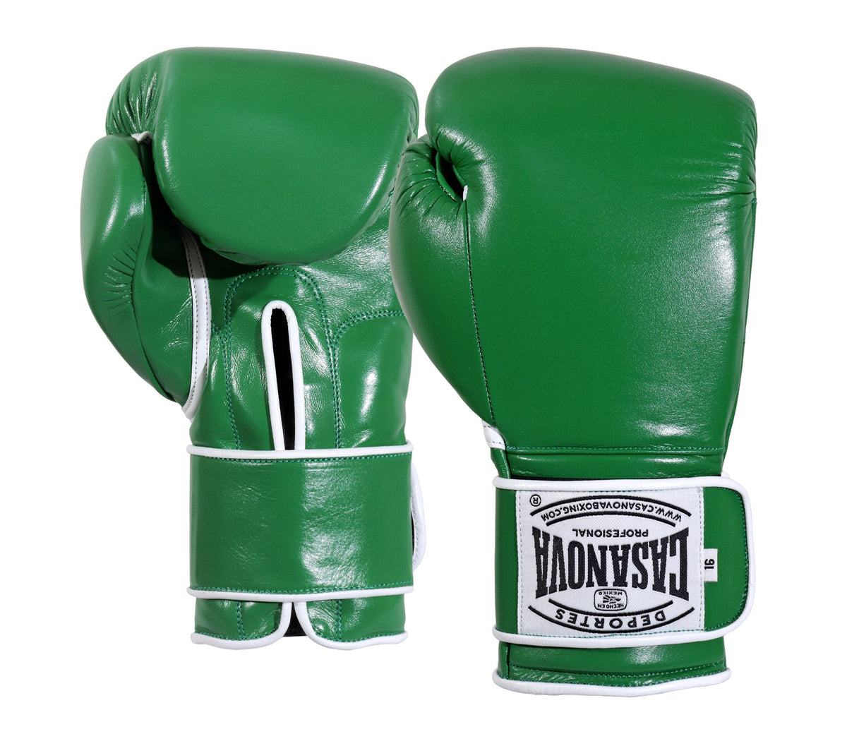 (NEW) Casanova® Boxing Professional Hook & Loop Boxing Gloves - Green