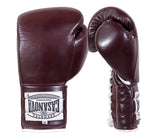 (NEW) Casanova® Boxing Professional Lace-Up Boxing Gloves - Burgundy
