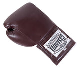 (NEW) Casanova® Boxing Professional Lace-Up Boxing Gloves - Burgundy