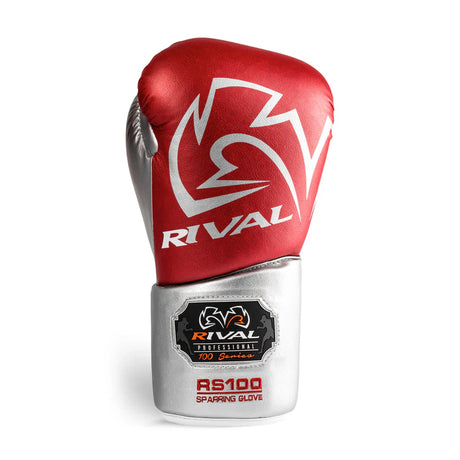 RS100 Professional Sparring Gloves - Red & Silver