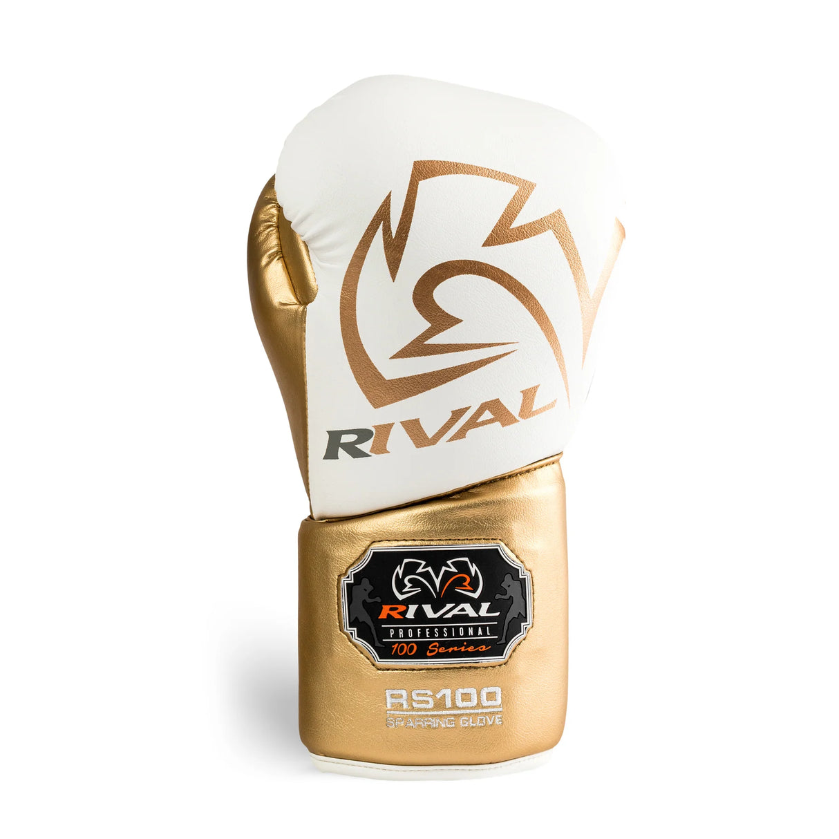 RS100 Professional Sparring Gloves - White & Gold