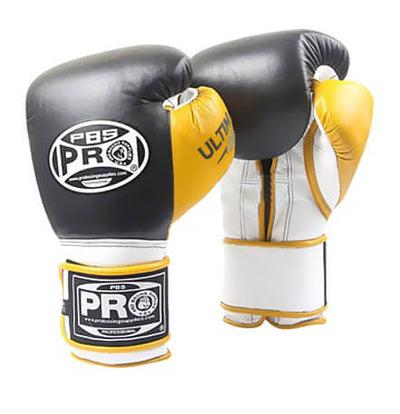 Pro Boxing® Ultimate Hook and Loop Boxing Gloves – Black/Yellow