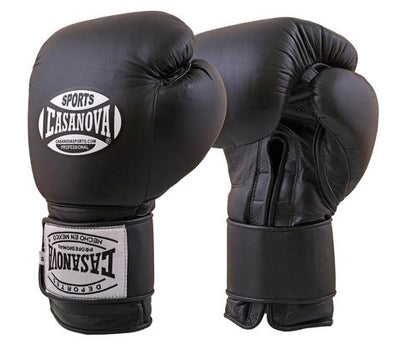 Casanova Boxing® Hook and Loop Training Gloves - BLACK