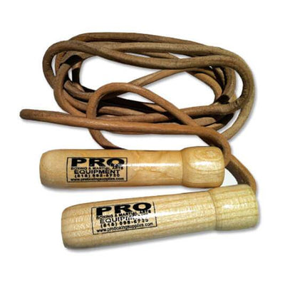 Pro Boxing® Jump Rope Wooden Handle with Leather Rope