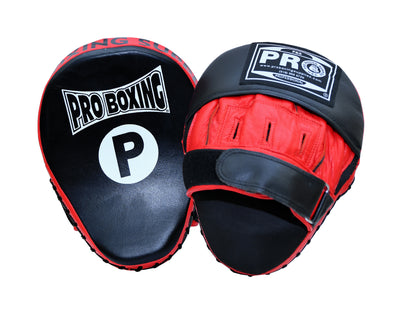 Pro Boxing® Professional Focus Curve Mitt - Black/Red Trim