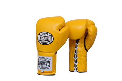 Casanova Boxing® Professional Lace Up Training Gloves - Yellow