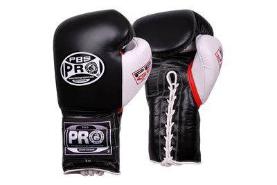 Pro Boxing® Series Gel Lace Gloves - Black/White