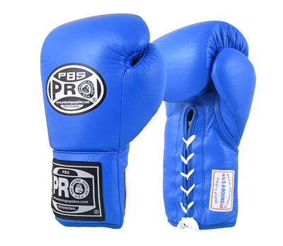 Pro Boxing® Amateur Competition Lace Up Gloves - Blue