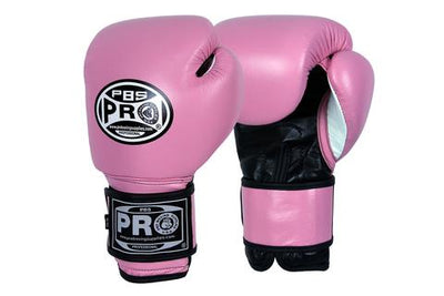 PRO BOXING® CLASSIC LEATHER TRAINING GLOVES - PINK