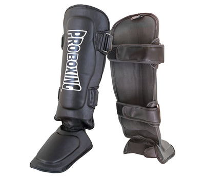 Pro Boxing® Shin Instep Guards - Black