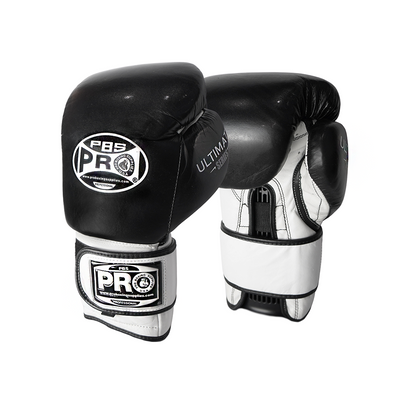 Pro Boxing® Ultimate Hook and Loop Boxing Gloves – Black